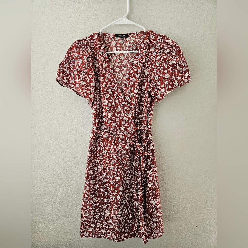 Madewell Batik Vines Smocked Dress (Size S)